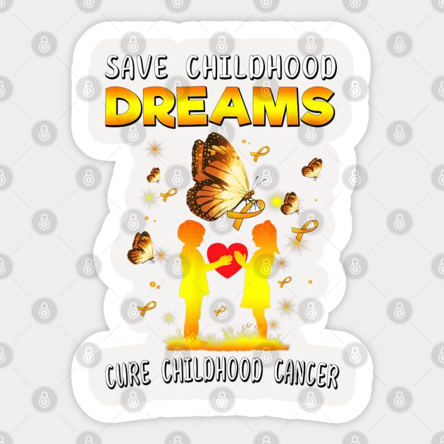 Style Cancer Cure Childhood Cancer Save Dreams Pediatric Oncology Nurse Sticker by Christyn Evans